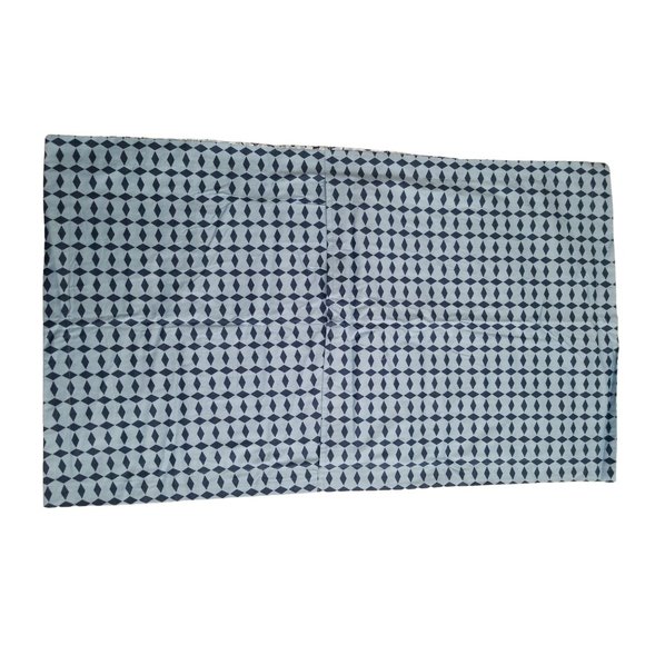 Raymond Waites King Pillow Sham Blues Medallion and Diamonds Pattern, Cotton - Picture 3 of 7